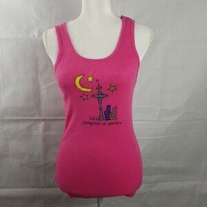 SLEEPLESS in Seattle pink tank top M
